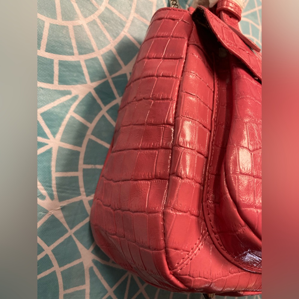 💛TODAY***$29***NWT Maxx New York pink 100% embossed crocodile leather purse. - Picture 4 of 10